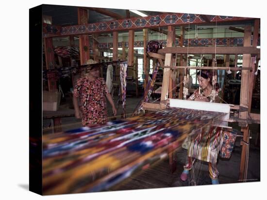 Handloom Silk Weaving, Margilan, Uzbekistan, Central Asia-David Beatty-Premier Image Canvas