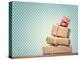 Handmade Gift Boxes over Polka Dots Background-Melpomene-Premier Image Canvas