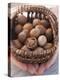 Hands Holding Basket of Hazelnuts-null-Premier Image Canvas