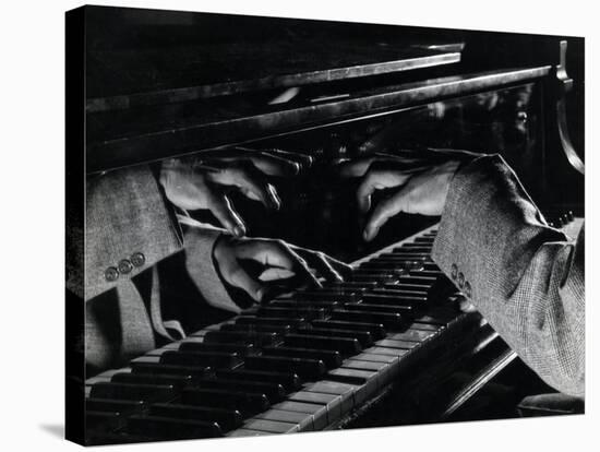 Hands of Jazz Pianist Eddie Heywood on Keyboard During Jam Session-Gjon Mili-Premier Image Canvas