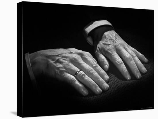 Hands of Russian Piano Virtuoso Sergei Rachmaninoff, with Wedding Ring on Right Hand-Eric Schaal-Premier Image Canvas