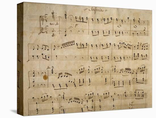 Handwritten Music Score of Elisa, 1830-Simon Mayr-Premier Image Canvas