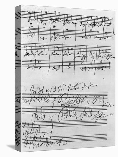 Handwritten Musical Score (Ink on Paper)-Ludwig Van Beethoven-Premier Image Canvas