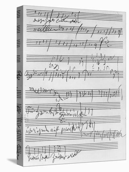 Handwritten Musical Score (Ink on Paper)-Ludwig Van Beethoven-Premier Image Canvas