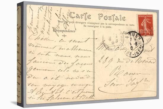 Handwritten Postcard Sent to Madame J. Monet (Ink on Paper) (Verso for Recto See 233965)-French-Premier Image Canvas