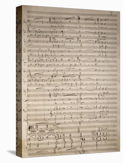 Handwritten Sheet Music for Rantzau, Opera by Pietro Mascagni-null-Premier Image Canvas