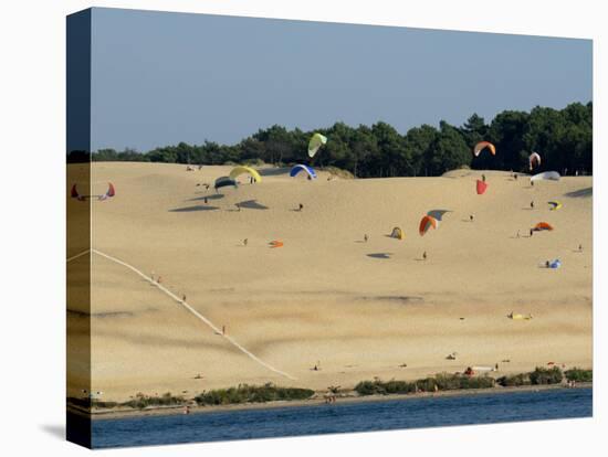 Hang Gliders over the Dune Du Pyla, Bay of Arcachon, Cote D'Argent, Gironde, Aquitaine, France-Groenendijk Peter-Premier Image Canvas