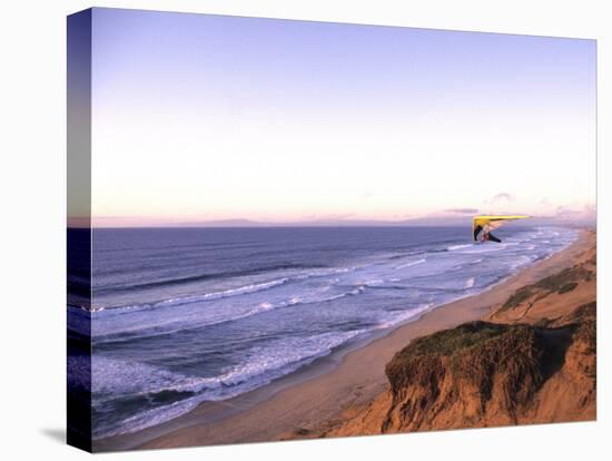 Hang Gliding off Beach in Monterey, California, USA-Georgienne Bradley-Premier Image Canvas