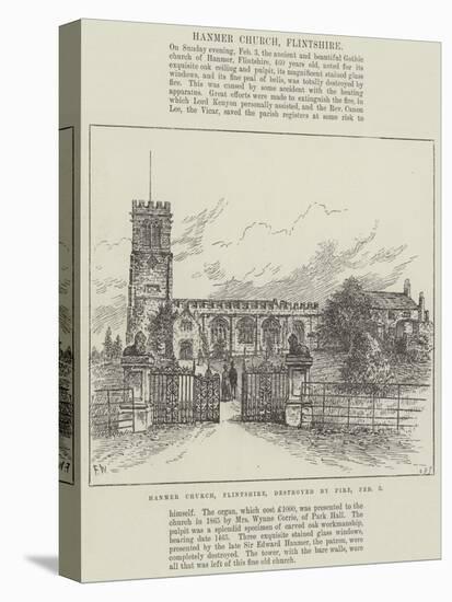 Hanmer Church, Flintshire, Destroyed by Fire, 3 February-Frank Watkins-Premier Image Canvas