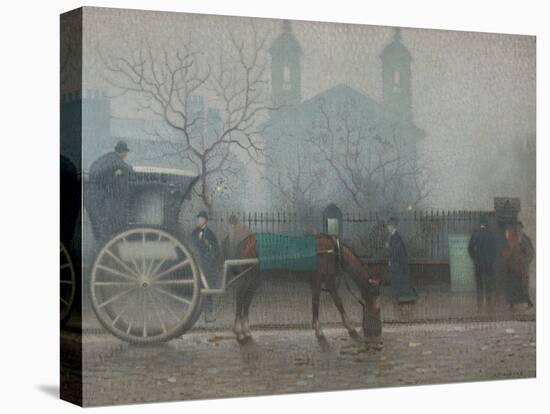 Hansom Cab at All Saints, 1910 (Oil on Canvas)-Adolphe Valette-Premier Image Canvas