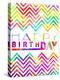 Happy Birthday Chevron-Jace Grey-Stretched Canvas