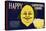 Happy Brand - Carpinteria, California - Citrus Crate Label-Lantern Press-Stretched Canvas