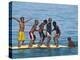 Happy Children Playing on the Beach of Savo Island, Solomon Islands, Pacific-Michael Runkel-Premier Image Canvas