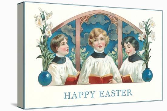 Happy Easter, Three Altar Boys-null-Stretched Canvas