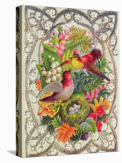 Happy Easter, Victorian Postcard-null-Premier Image Canvas