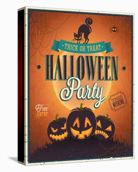 Happy Halloween Party invite-null-Stretched Canvas