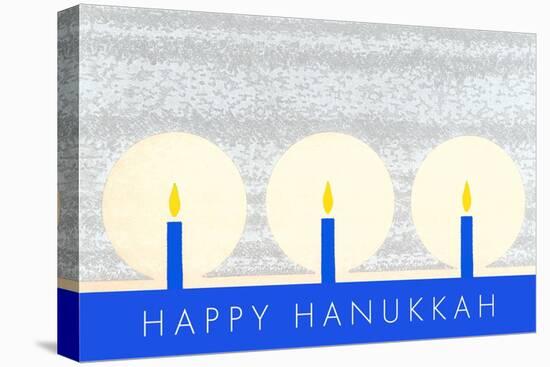 Happy Hanukkah, Candles-null-Stretched Canvas