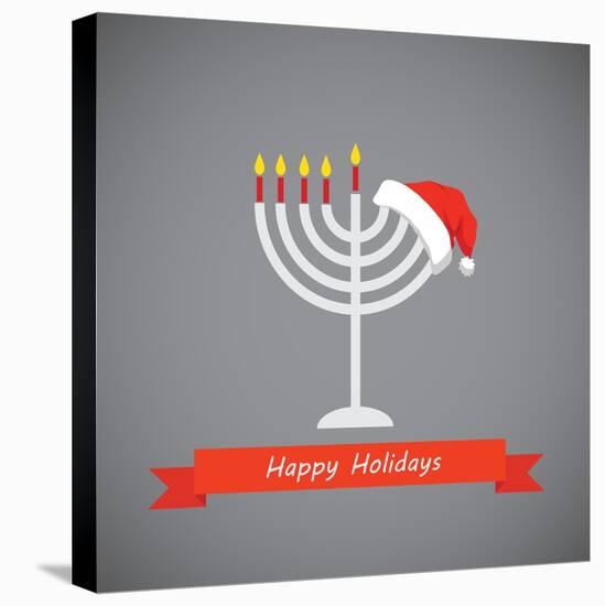 Happy Holidays, Merry Christmas and Happy Hanukkah-LipMic-Stretched Canvas