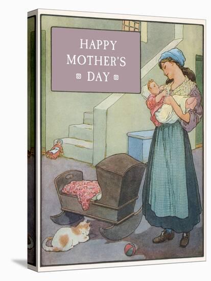 Happy Mother's Day, Mother Cradling Baby-null-Stretched Canvas