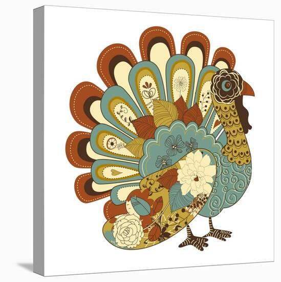 Happy Thanksgiving Beautiful Turkey Card-Alisa Foytik-Stretched Canvas