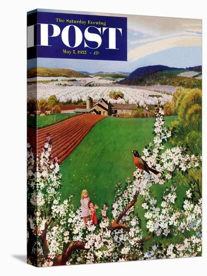 "Harbinger of Spring" Saturday Evening Post Cover, May 7, 1955-John Clymer-Premier Image Canvas