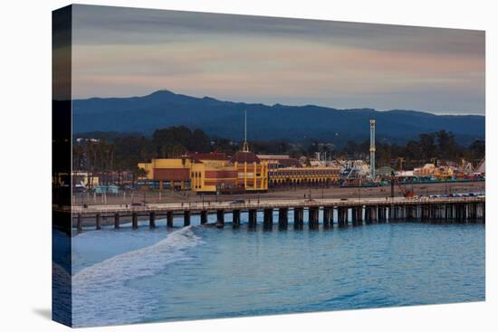 Harbor and Municipal Wharf at Dusk, Santa Cruz, California, USA-null-Premier Image Canvas