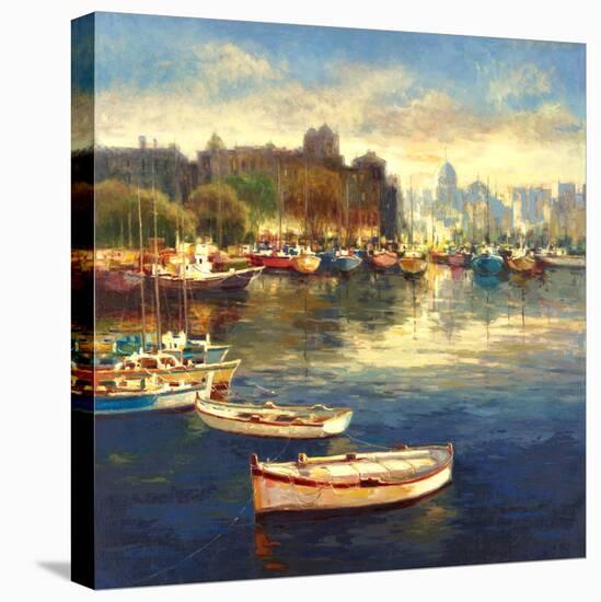 Harbor at Dusk-Arcobaleno-Stretched Canvas