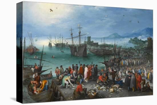 Harbor Scene with St. Paul's Departure from Caesarea, 1596-Jan the Elder Brueghel-Premier Image Canvas