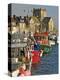 Harbour and Fishing Boats With Houses and Church in the Background, Barfleur, Normandy, France-Guy Thouvenin-Premier Image Canvas