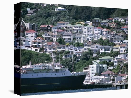 Harbour and Houses, Wellington, North Island, New Zealand-Adam Woolfitt-Premier Image Canvas