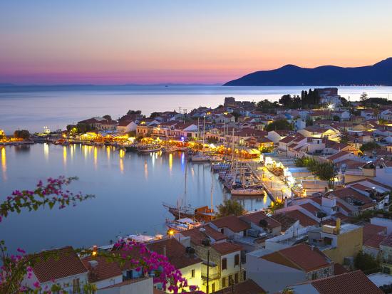 Harbour at Dusk, Pythagorion, Samos, Aegean Islands, Greece-Stuart Black-Stretched Canvas