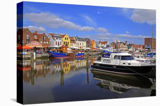 Harbour of Husum, Schleswig-Holstein, Germany, Europe-Hans-Peter Merten-Premier Image Canvas