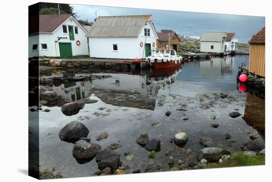 Harbour, Rott Island, Off Stavanger, Norway, Scandinavia, Europe-David Lomax-Premier Image Canvas