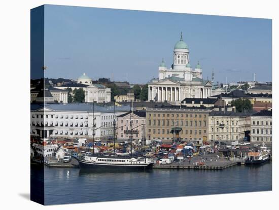 Harbour with Lutheran Cathedral Rising Behind, Helsinki, Finland, Scandinavia-Ken Gillham-Premier Image Canvas