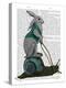 Hare and Snail-Fab Funky-Stretched Canvas