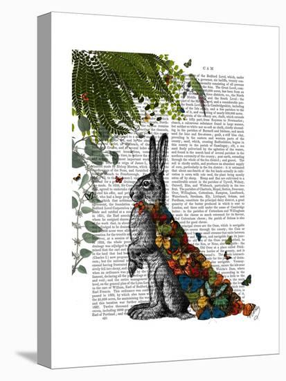 Hare with Butterfly Cloak-Fab Funky-Stretched Canvas