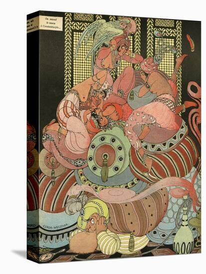 Harem Ladies Scared of the Sound of Bombing, WW1-Gerda Wegener-Premier Image Canvas