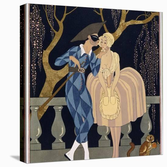 Harlequin's Kiss-Georges Barbier-Premier Image Canvas