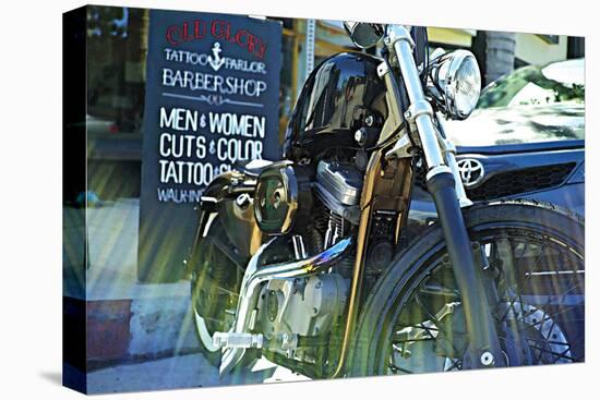 Harley Davidson at Old Glory Tattoo Parlor-Steve Ash-Premier Image Canvas