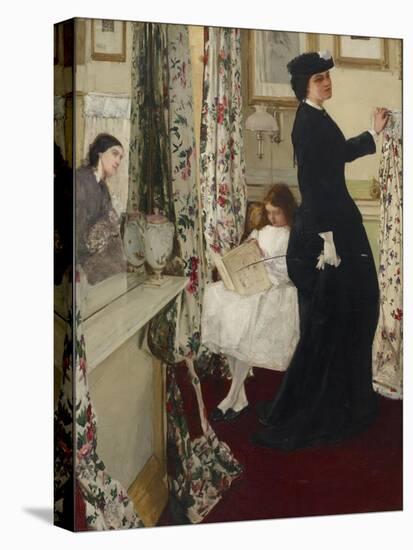 Harmony in Green and Rose: the Music Room, 1860-61 (Oil on Canvas)-James Abbott McNeill Whistler-Premier Image Canvas