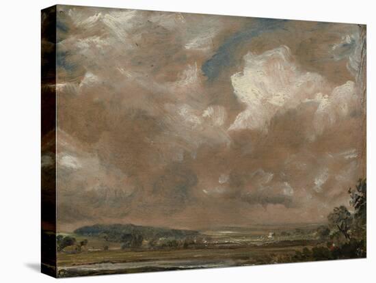 Harnham Ridge, Salisbury, C.1829 (Oil on Beige Wove Paper, Mounted on Canvas)-John Constable-Premier Image Canvas