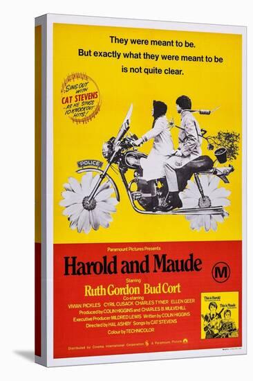 Harold and Maude, Ruth Gordon, Bud Cort, 1971-null-Stretched Canvas