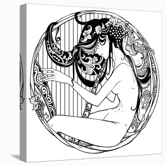 Harp Player-drakonova-Stretched Canvas