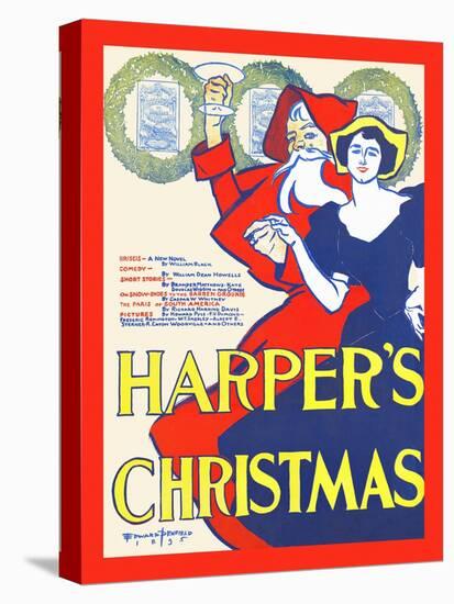 Harper's Christmas-Edward Penfield-Stretched Canvas