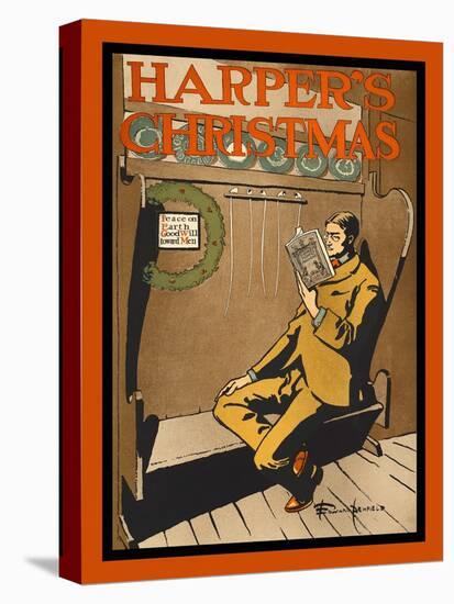 Harper's Christmas-Edward Penfield-Stretched Canvas