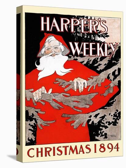 Harper's Weekly Christmas 1894-Edward Penfield-Stretched Canvas