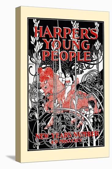 Harper's Young People, New Year's Number-Will Bradley-Stretched Canvas