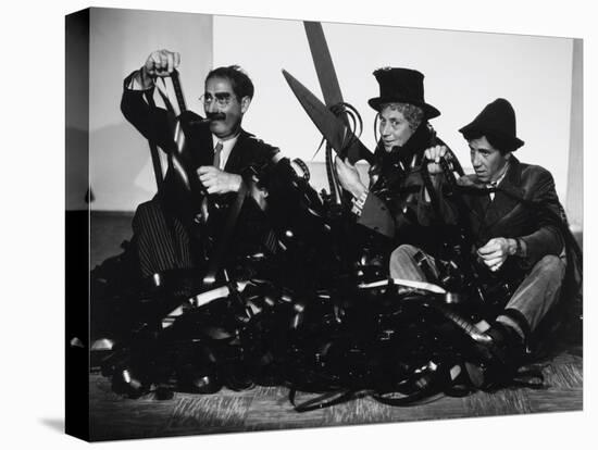 Harpo Marx, the Marx Brothers, Chico Marx, Groucho Marx, 1935-null-Premier Image Canvas