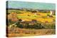 Harvest At La Crau with Montmajour In The Background-Vincent van Gogh-Stretched Canvas