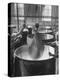 Harvesting Curd from the Whey, and Lifting Curd Out of Copper Kettles-null-Premier Image Canvas